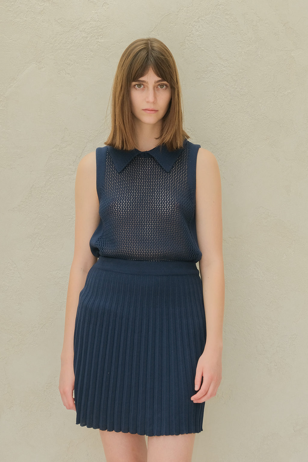 COTTON CROCHET TANK POLO