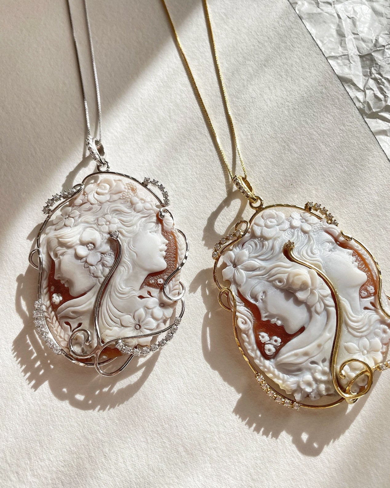 DOUBLE PORTRAIT CAMEO - SILVER