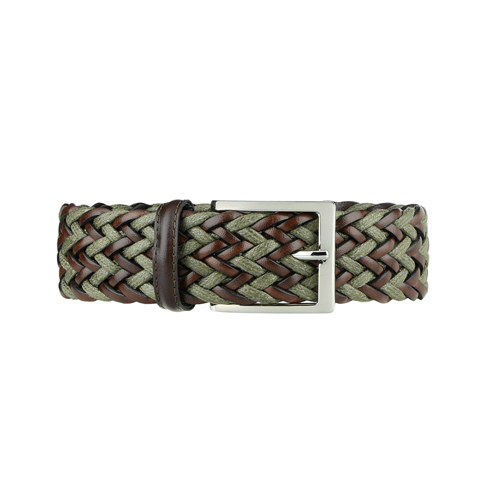 LEATHER AND LINEN BELT 228