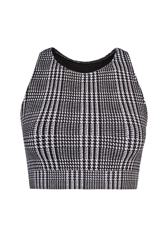 RIVIERA HOUNDSTOOTH CROP TOP