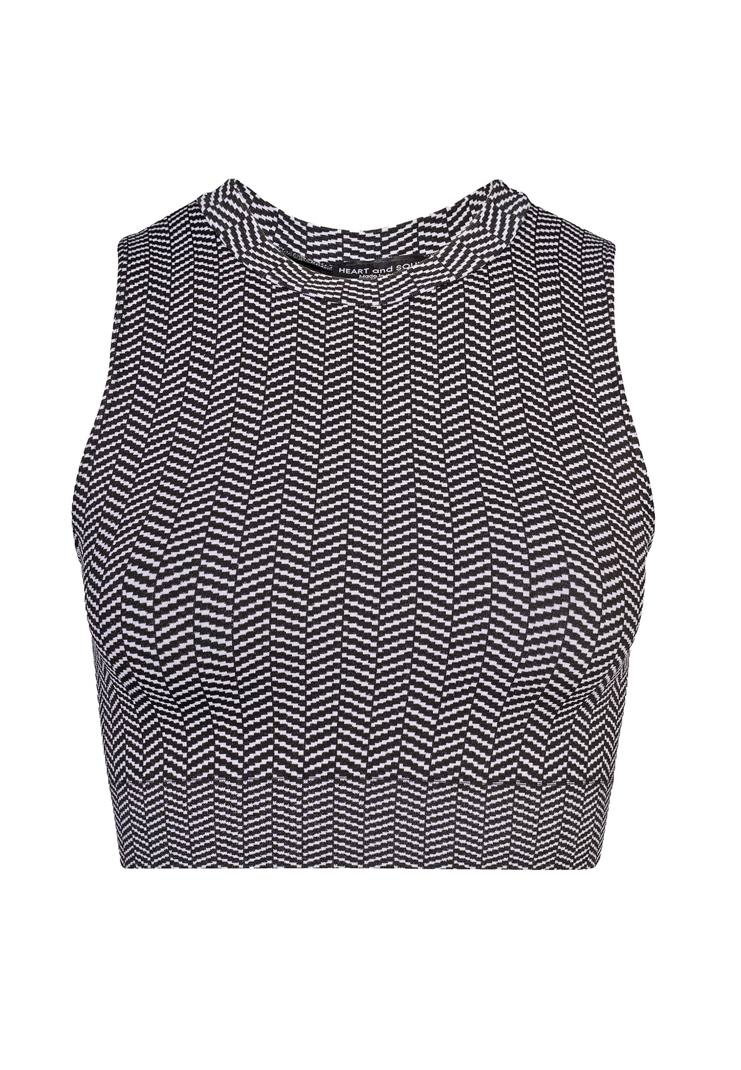 VICTORIA HERRINGBONE CROP TOP