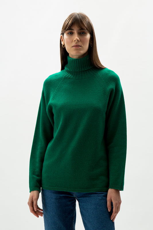 CASHMERE MIX TURTLE NECK SWEATER