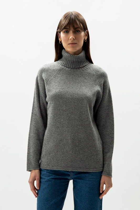 CASHMERE MIX TURTLE NECK SWEATER